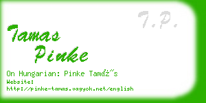 tamas pinke business card